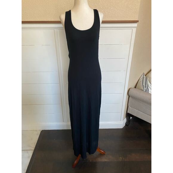 Fabletics Claudia Maxi Black Dress Sleeveless Cutout Back Maxi Dress XS NWT - Picture 4 of 12